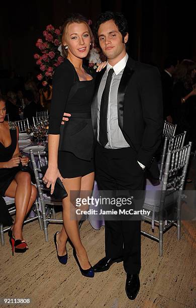 Actors Blake Lively and Penn Badgley attend 2009 Angel Ball to Benefit Gabrielle�s Angel Foundation hosted by Denise Rich at Cipriani, Wall Street on...