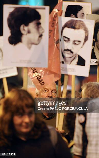 Uruguayan writer Eduardo Galeano walks during the march to support the referendum to abolish an amnesty law for those involved in crimes against...