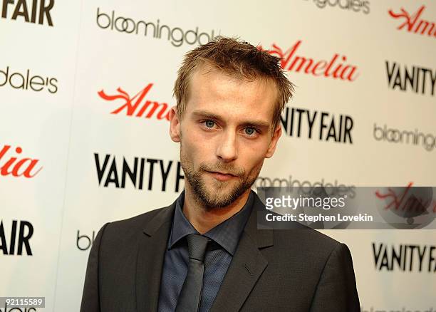 Actor Joe Anderson attends the premiere of "Amelia" at The Paris Theatre on October 20, 2009 in New York City.