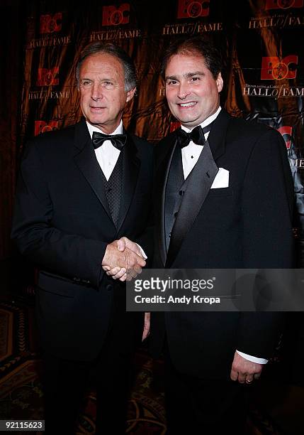 Chairman of the Broadcasting & Cable Hall of Fame Bill McGorry and publisher of Broadcasting & Cable magazine Larry Dunn attend the 19th Annual...