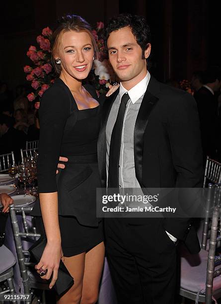 Actors Blake Lively and Penn Badgley attend 2009 Angel Ball to Benefit Gabrielle�s Angel Foundation hosted by Denise Rich at Cipriani, Wall Street on...