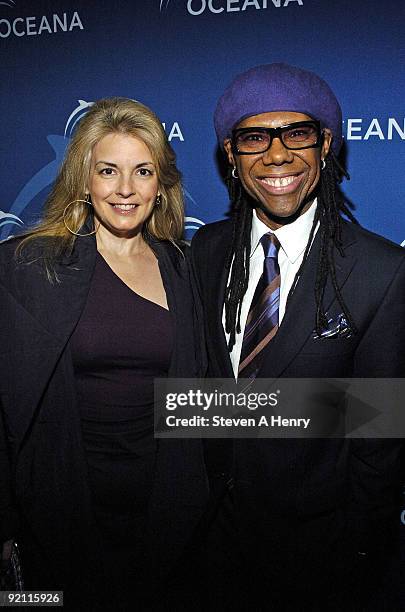 Nancy Hunt and Merrill Rogers attend the Oceana New York launch event on October 19, 2009 in New York City.