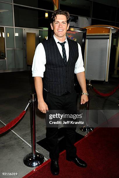 Actor Steve Howey arrives at the premiere of "Stan Helsing", Bo Zenga's hilarious horror film parody held at ArcLight Hollywood on October 20, 2009...