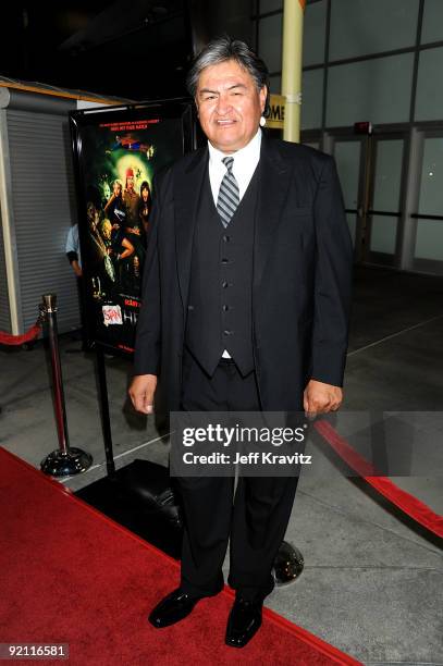 Actor Ray Thunderchild arrives at the premiere of "Stan Helsing", Bo Zenga's hilarious horror film parody held at ArcLight Hollywood on October 20,...