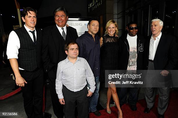 Actors Steve Howey, Ray Thunderchild, Jeff Gulka, writer/director Bo Zenga, actress Desi Lydic, actors Kenan Thompson and Leslie Nielsen arrive at...