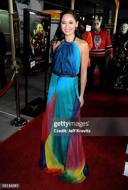 Actress Denyc arrives at the premiere of "Stan Helsing", Bo Zenga's hilarious horror film parody held at ArcLight Hollywood on October 20, 2009 in...