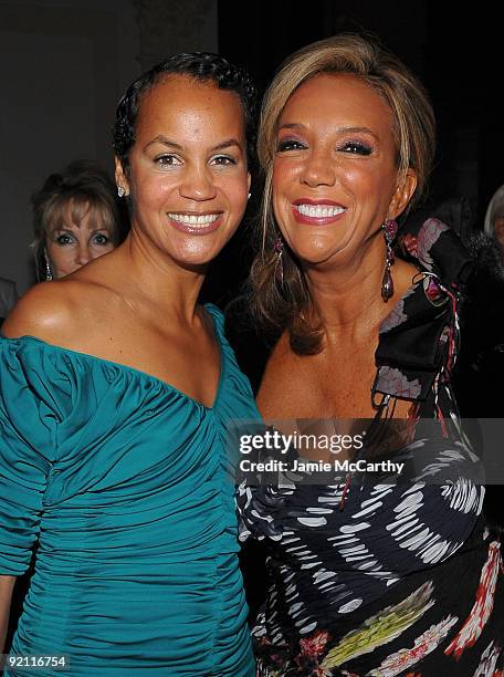 Erica Reid and Denise Rich attend the 2009 Angel Ball to Benefit Gabrielle�s Angel Foundation hosted by Denise Rich at Cipriani, Wall Street on...