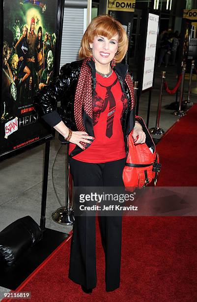 Actress Kat Kramer arrives at the premiere of "Stan Helsing", Bo Zenga's hilarious horror film parody held at ArcLight Hollywood on October 20, 2009...