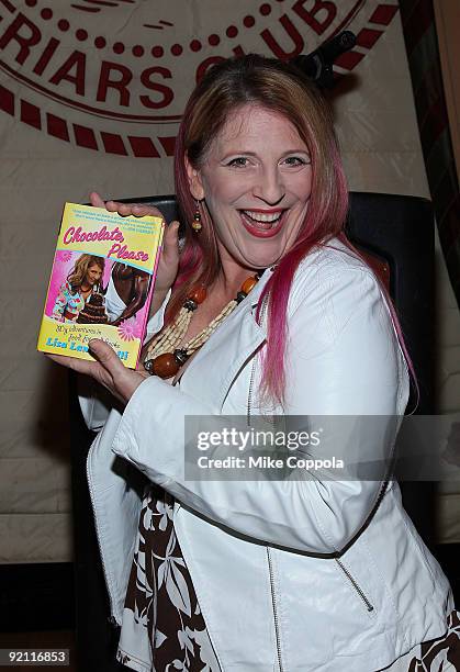 Stand-up comedian Lisa Lampanelli promotes her new book at the New York Friars Club on October 20, 2009 in New York City.