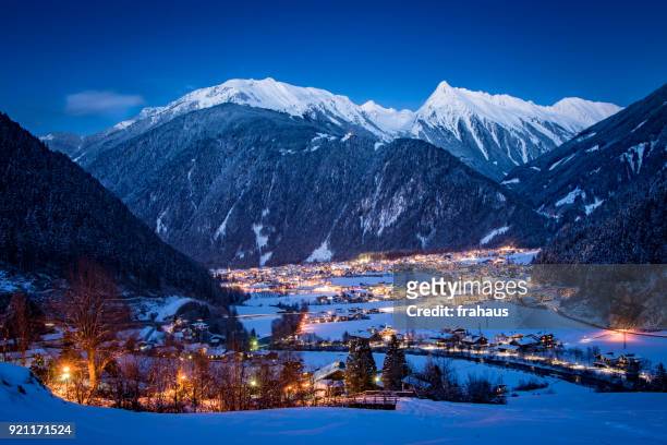 mayrhofen - zillertal - austria winter stock pictures, royalty-free photos & images