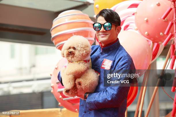 Actor/singer Aaron Kwok attends a commercial activity on February 20, 2018 in Hong Kong, China.