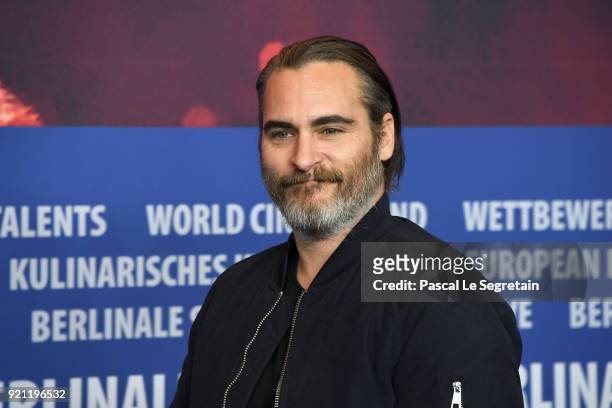 Joaquin Phoenix arrives for the 'Don't Worry, He Won't Get Far on Foot' press conference during the 68th Berlinale International Film Festival Berlin...