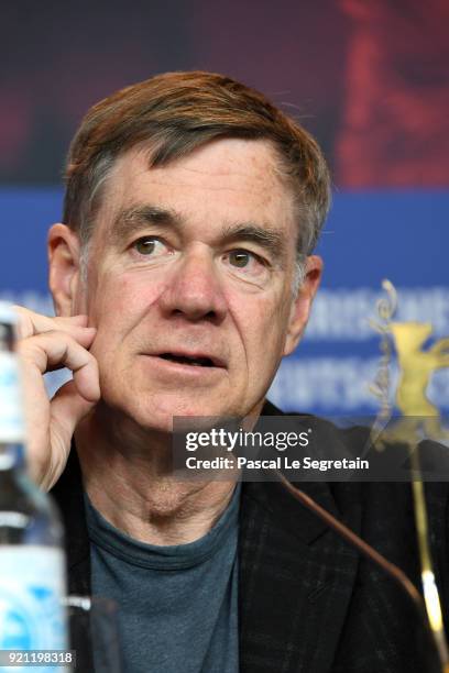 Gus Van Sant is seen at the 'Don't Worry, He Won't Get Far on Foot' press conference during the 68th Berlinale International Film Festival Berlin at...