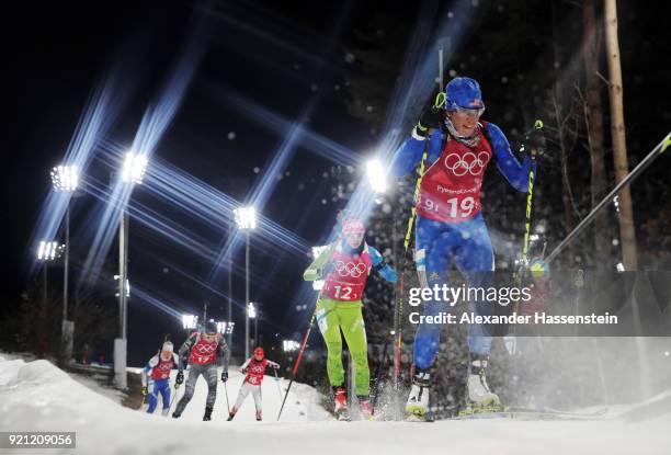 Susan Dunklee of the United States competes during the Biathlon 2x6km Women + 2x7.5km Men Mixed Relay on day 11 of the PyeongChang 2018 Winter...