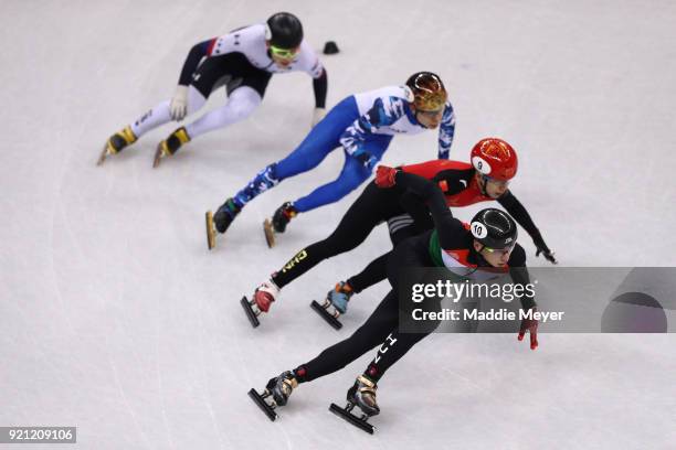 Shaolin Sandor Liu of Hungary, Tianyu Han of China, Semen Elistratov of Olympic Athlete from Russia and John-Henry Krueger of the United States...