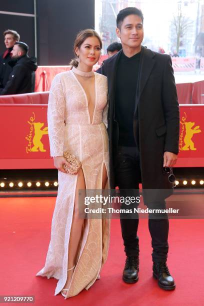 Shaina Magdayao and Piolo Pascual attend the 'Season of the Devil' premiere during the 68th Berlinale International Film Festival Berlin at Berlinale...