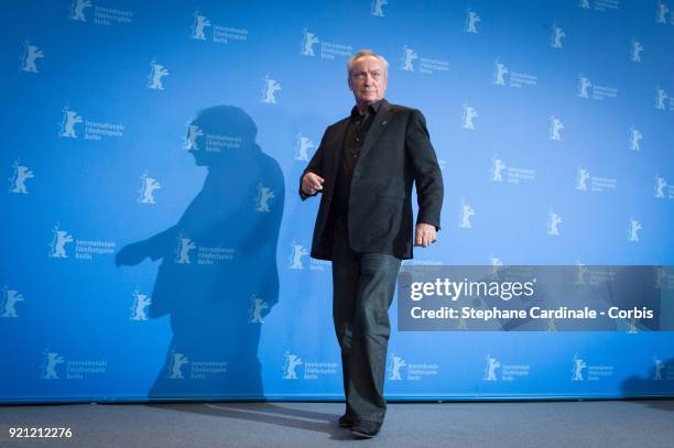Actor Udo Kier poses at the 'Don't Worry, He Won't Get Far on Foot' photo call during the 68th Berlinale International Film Festival Berlin at Grand...