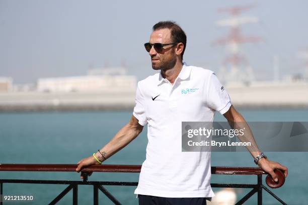 4th Abu Dhabi Tour 2018 / Top Riders Press Conference Alejandro Valverde of Spain / Yas Marina F1 Circuit / PC / Ride to Abu Dhabi /