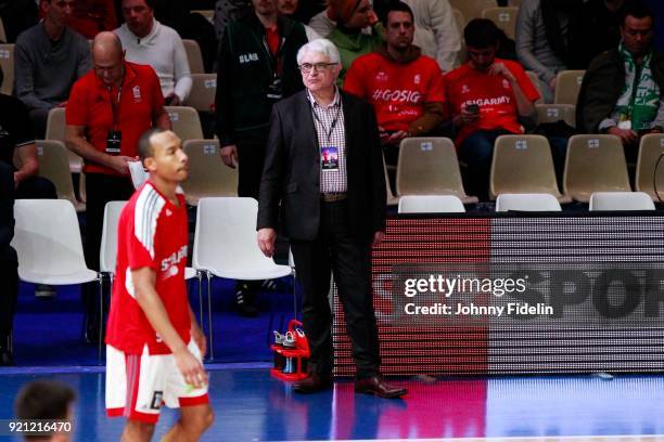 Alain Beral, president of LNB during the Leaders Cup match between Strasbourg and Lyon Villeurbanne on February 16, 2018 in Paris, France.