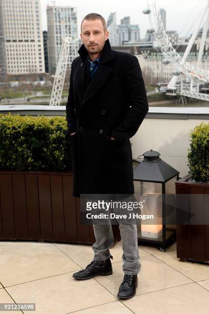 Matthias Schoenaerts attends the 'Red Sparrow' photocall at The Corinthia Hotel on February 20, 2018 in London, England.