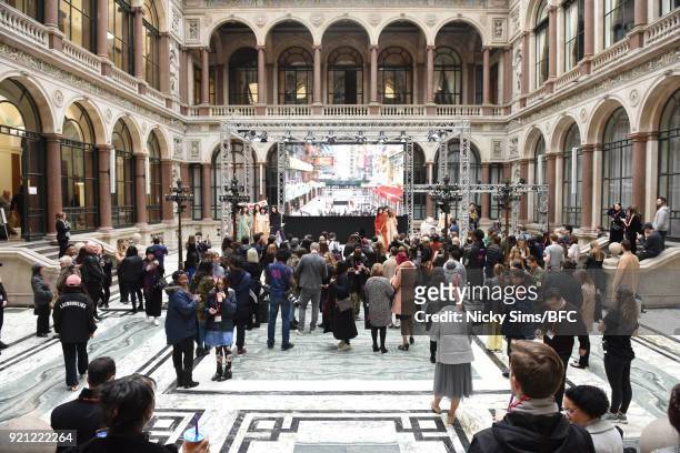 General view at the steventai presentation during London Fashion Week February 2018 at British Foreign and Commonwealth Office on February 18, 2018...