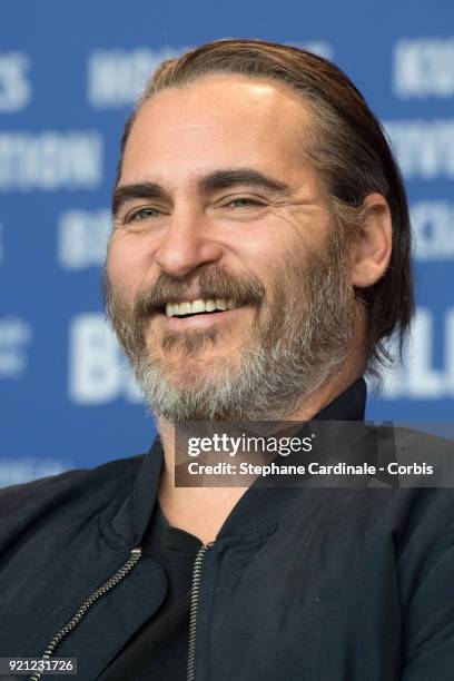 Joaquin Phoenix attends the 'Don't Worry, He Won't Get Far on Foot' press conference during the 68th Berlinale International Film Festival Berlin at...