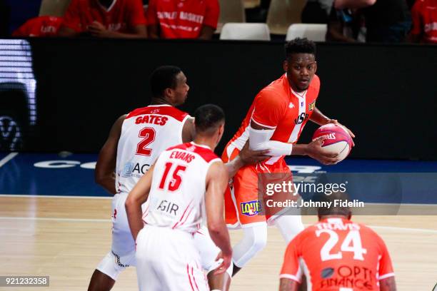 Wilfried Yeguete of Le Mans during the Leaders Cup match between Le Mans v Cholet on February 16, 2018 in Paris, France.