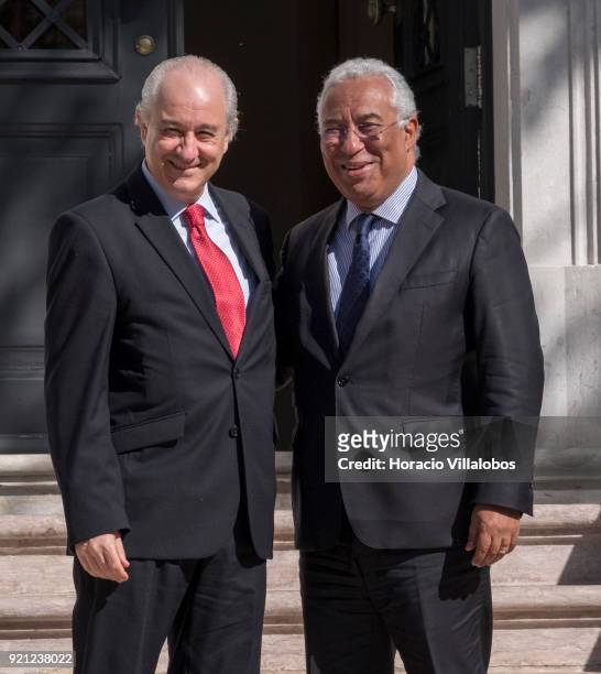 Portuguese Prime Minister Antonio Costa receives Rui Rio , new president of PSD, main opposition party in an audience at Prime Minister's office on...