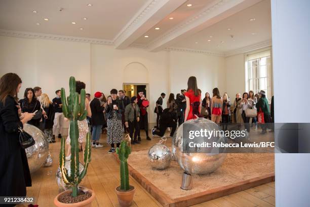 General view at the Alexander White Presentation during London Fashion Week February 2018 at Somerset House on February 20, 2018 in London, England.