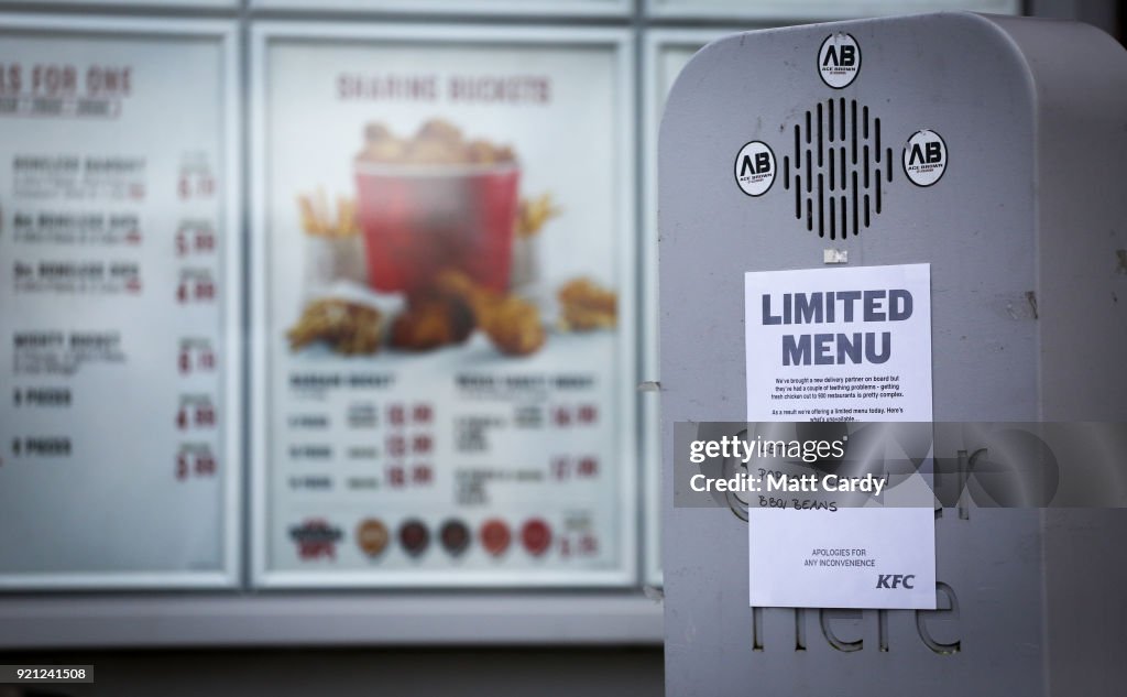 KFC Fast Food Restaurants Close After They Run Out Of Chicken