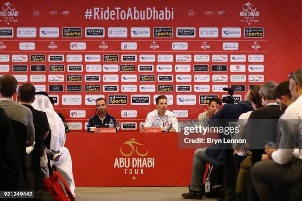 4th Abu Dhabi Tour 2018 / Top Riders Press Conference Alejandro Valverde of Spain / Rui Costa of Portugal / Mark Cavendish of Great Britain / Yas...