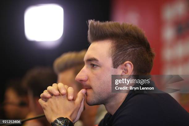 4th Abu Dhabi Tour 2018 / Top Riders Press Conference Elia Viviani of Italy / Yas Marina F1 Circuit / PC / Ride to Abu Dhabi /