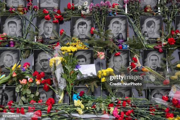 Ukraine pays tribute to the victims of the 2013-2014 anti-government protests called the Revolution of Dignity, during commemoration events in...