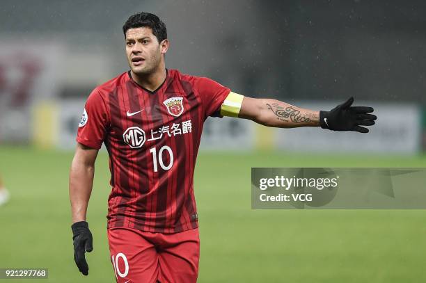 Hulk of Shanghai SIPG in action during the 2018 AFC Champions League Group F match between Shanghai SIPG and Melbourne Victory at Shanghai Stadium on...