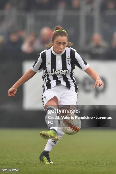 Benedetta Glionna of Juventus Women in action during the match between Juventus Women and Empoli Ladies at Juventus Center Vinovo on February 17,...