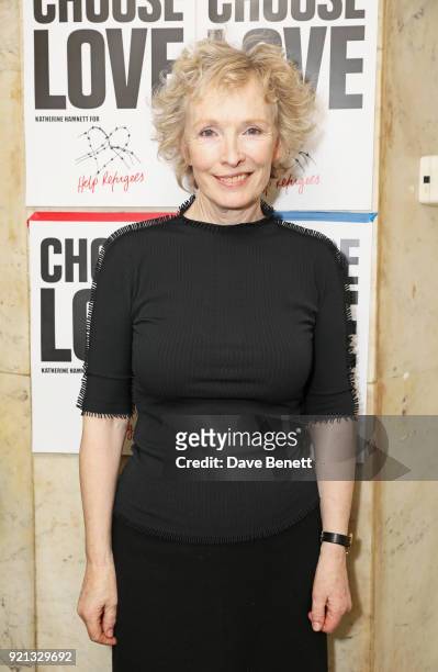 Lindsay Duncan attends the Choose Love fundraiser in aid of Help Refugees at The Fortune Theatre on February 19, 2018 in London, England.