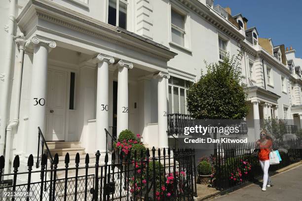 General view of properties in Knightsbridge on August 6, 2014 in London, England.