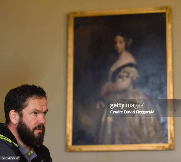 Maynooth , Ireland - 20 February 2018; Defence coach Andy Farrell during an Ireland press conference at Carton House in Maynooth, Co Kildare.