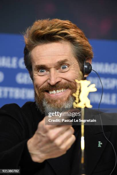 Honorary Golden Bear Winner Willem Dafoe attends the Homage Willem Dafoe press conference during the 68th Berlinale International Film Festival...