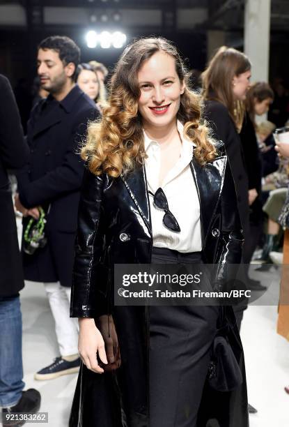 Charlotte Dellal attends the Isa Arfen show during London Fashion Week February 2018 at Eccleston Place on February 20, 2018 in London, England.