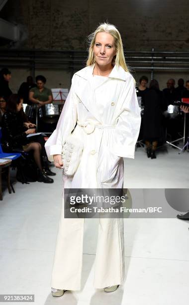 Alice Naylor-Leyland attends the Isa Arfen show during London Fashion Week February 2018 at Eccleston Place on February 20, 2018 in London, England.