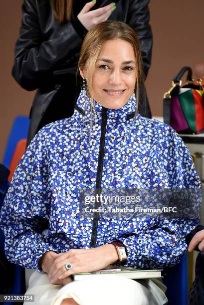 Yasmin Le Bon attends the Isa Arfen show during London Fashion Week February 2018 at Eccleston Place on February 20, 2018 in London, England.