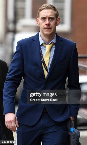 Labour Party's Executive Director of Strategy and Communications, Seumas Milne arrives as Jeremy Corbyn delivers at The Queen Elizabeth II Conference...