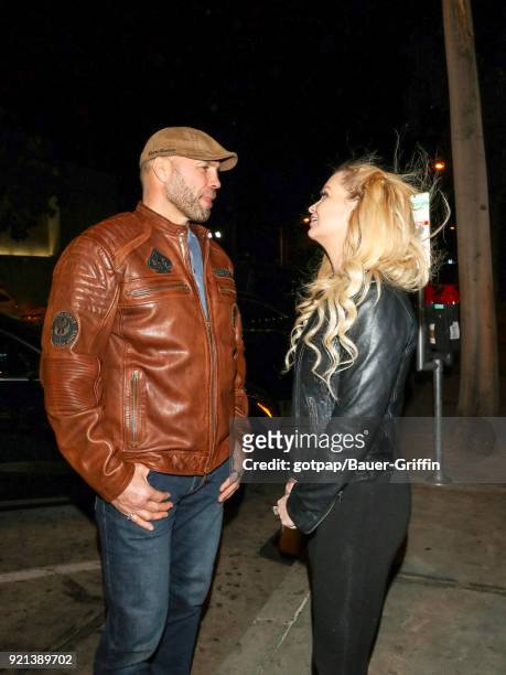 Randy Couture and Mindy Robinson are seen on February 19, 2018 in Los Angeles, California.