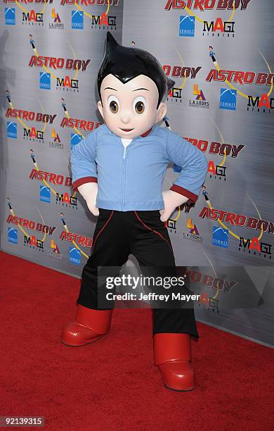 Astro Boy arrives at The "Astro Boy" Premiere at Mann Chinese 6 on October 19, 2009 in Los Angeles, California.