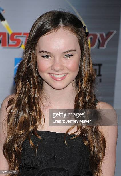 Actress Madeline Caroll arrives at The "Astro Boy" Premiere at Mann Chinese 6 on October 19, 2009 in Los Angeles, California.