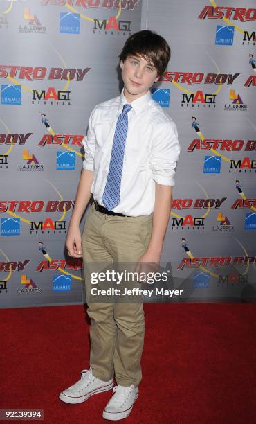 Actor Sterling Beaumon arrives at The "Astro Boy" Premiere at Mann Chinese 6 on October 19, 2009 in Los Angeles, California.
