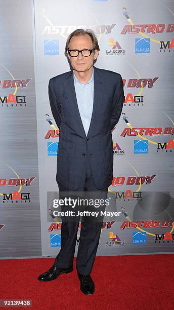 Actor Bill Nighy arrives at The "Astro Boy" Premiere at Mann Chinese 6 on October 19, 2009 in Los Angeles, California.