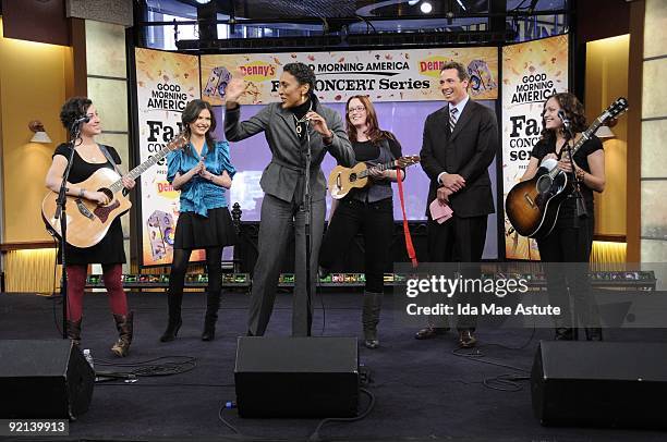 Singer, songwriter Ingrid Michaelson performs live, on GOOD MORNING AMERICA 10/19/09, airing on the Walt Disney Television via Getty Images...