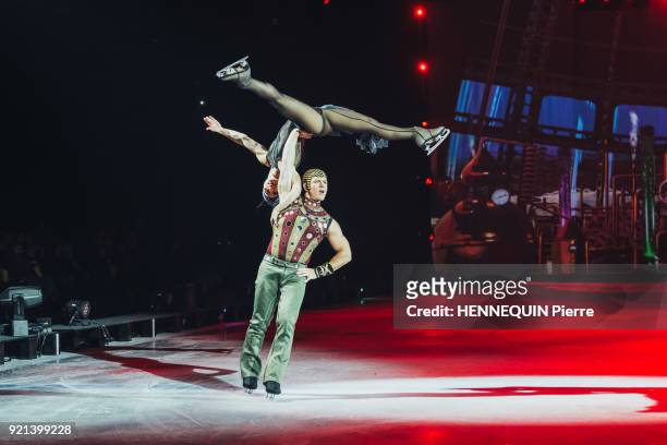 Rehearsal at the skating rink of the Porsche Arena in Stuttgart of Atlantis the new Holiday On Ice Show with ice skaters duo Brian Joubert and...